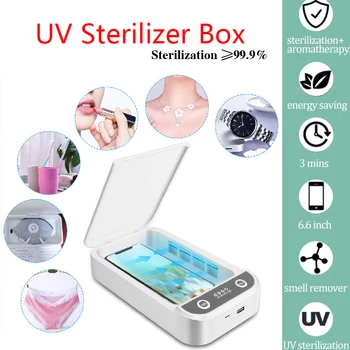 

Multifunctional UV Phone Sterilizer Box Mask Phones Cleaner Personal Disinfection Cabinet with Aromatherapy