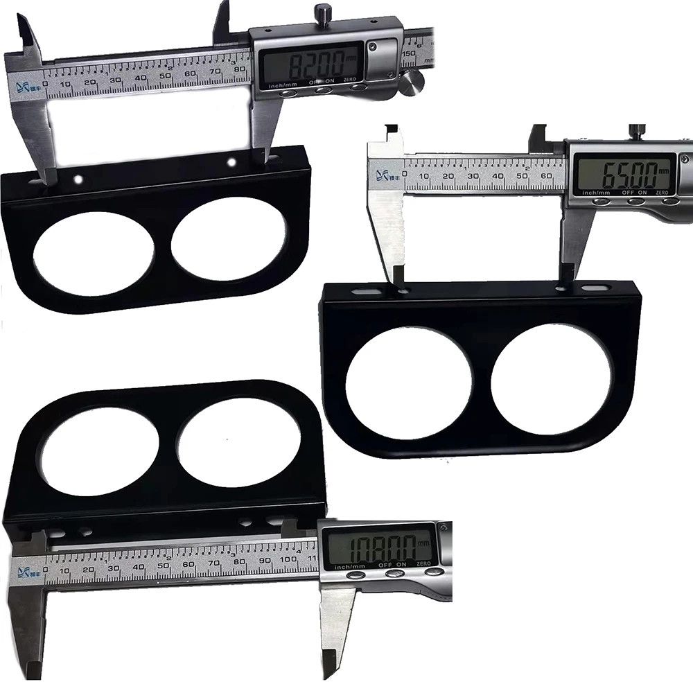 Car Meters Holder 52MM Universal One/Two/Three Auto Modified Meter Cup Black Car Gauge Holder for 2-Inch Triple /Double/ Single Hole Meter Chrome