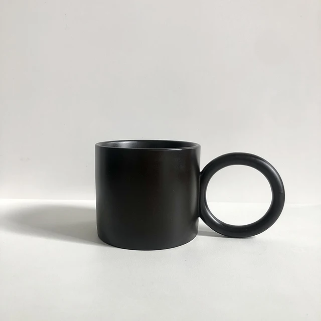 Japanese-style Coffee Cups Original Beautiful Large Espresso Mugs Brand Designer Ceramic Tea Mug Fun Office Drinking Big Ear Cup A
