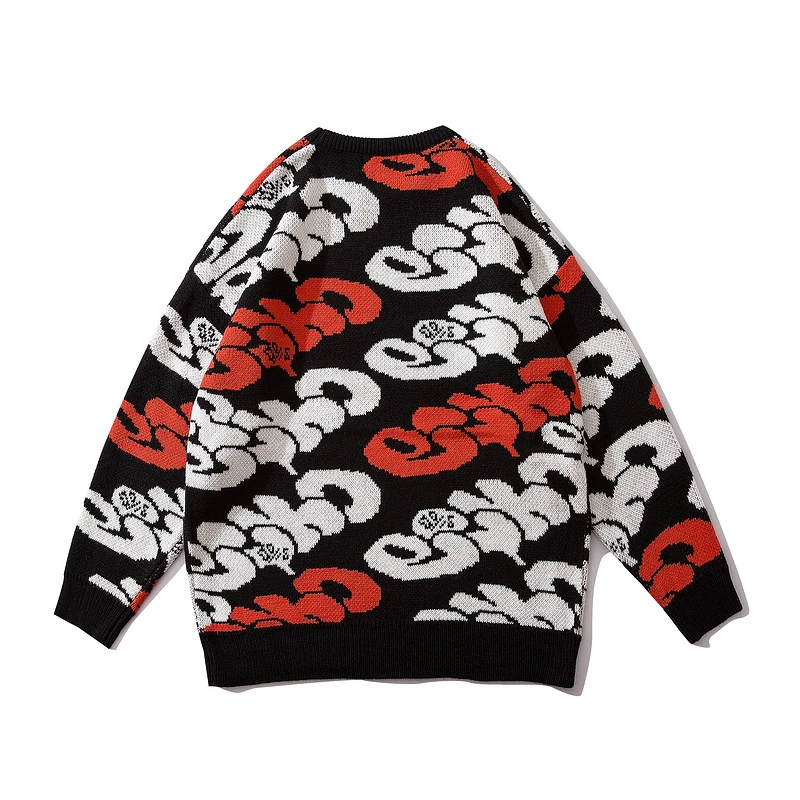 Pull Homme повседневный мужской свитер с круглым вырезом и принтом