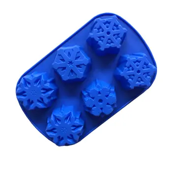

Silicone Three-dimensional Snowflake Chocolate Mold DIY Jelly Cake Candy Baking Mold Ice Cube Tray Cube Soap Mold