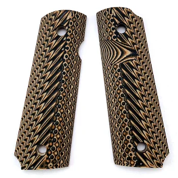 

1 Pair Professional G10 Knife Handles Patch Textured Material DIY Scales Non-slip Blanks For 1911 Grips
