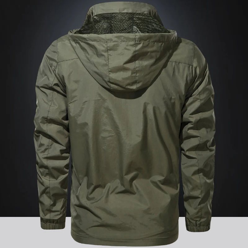 Jacket Men spring autumn New mens Jackets Splicing Hooded windbreaker jackets youth casual coat Military Men's coats M-5XL 8817