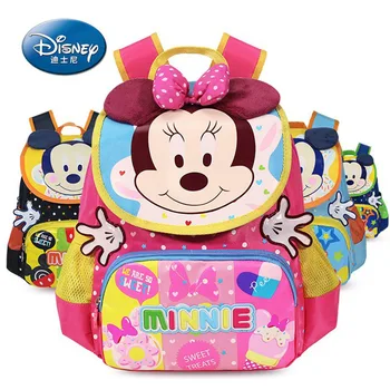 

Disney Boy Girl Backpack Kindergarten Preschool Cartoon Mickey Mouse Minnie Cute Baby Backpack 1-3 Years Child Gift Plush Toy