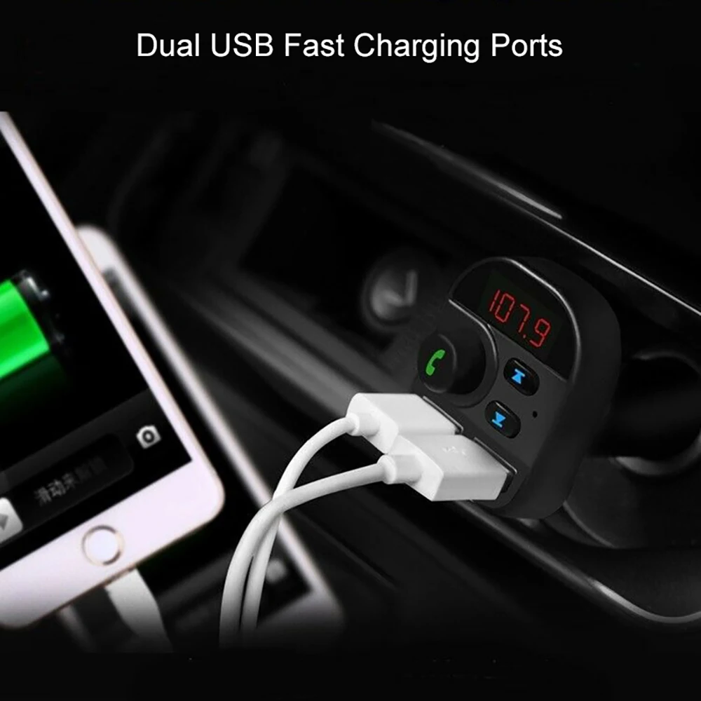 VicTsing автомобильный Bluetooth fm-передатчик беспроводной fm-передатчик двойной USB MP3-плеер Радио USB порт Hands-free