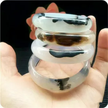 

Natural handcarved ocean agate black bangle bracelets women bangles jade jewelry jadeite jade bangles bracelet
