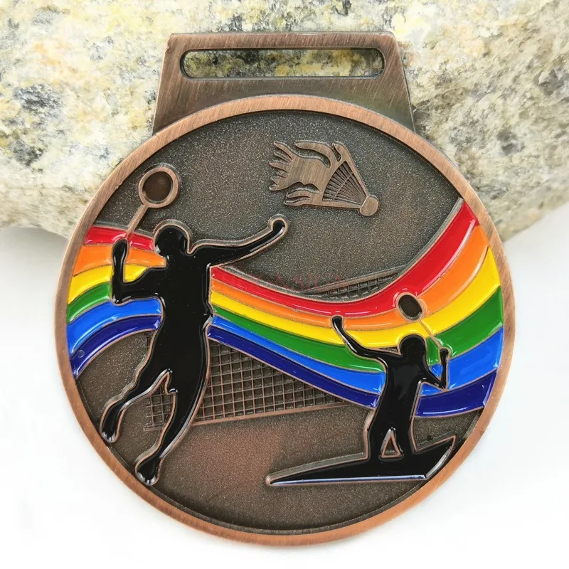 Медаль для бадминтона металлическая цветная медаль соревнований Золотая и