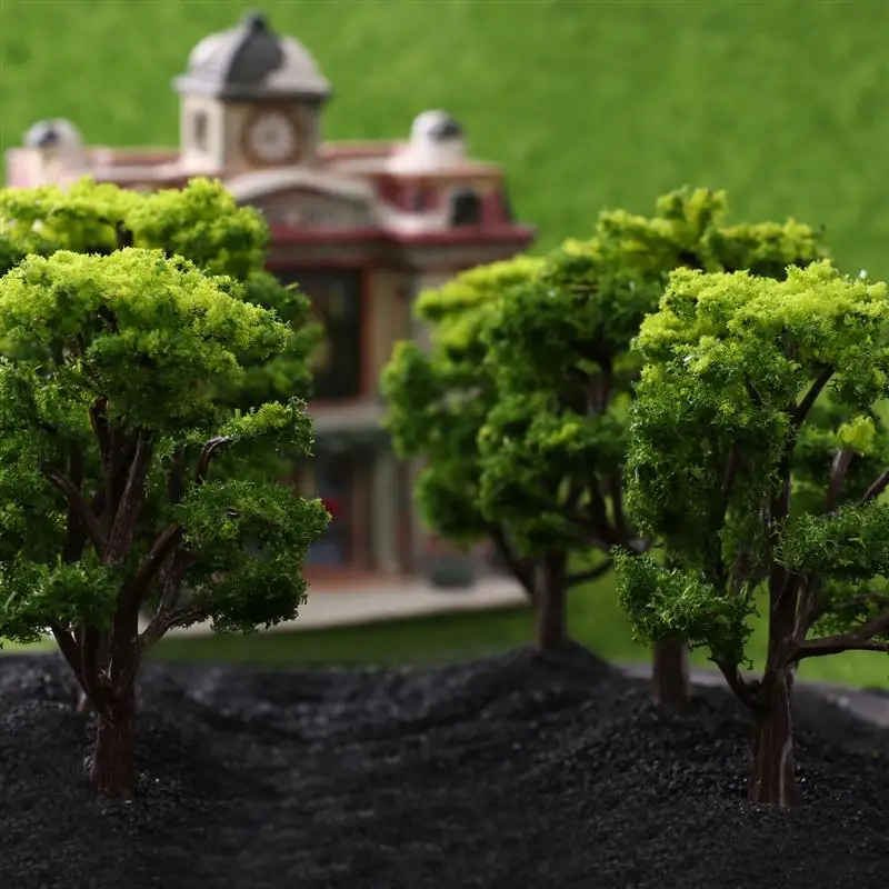 12 шт. поезд Декоративный Пейзаж Модель деревья 1:50 мох микро мининатуры с зеленым поддельным деревом песок стол модель здания дерево