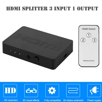 

HD Switch Splitter 3 Input 1 Output HD Port 1080P 3D Computer Video Audio Adapter Converter