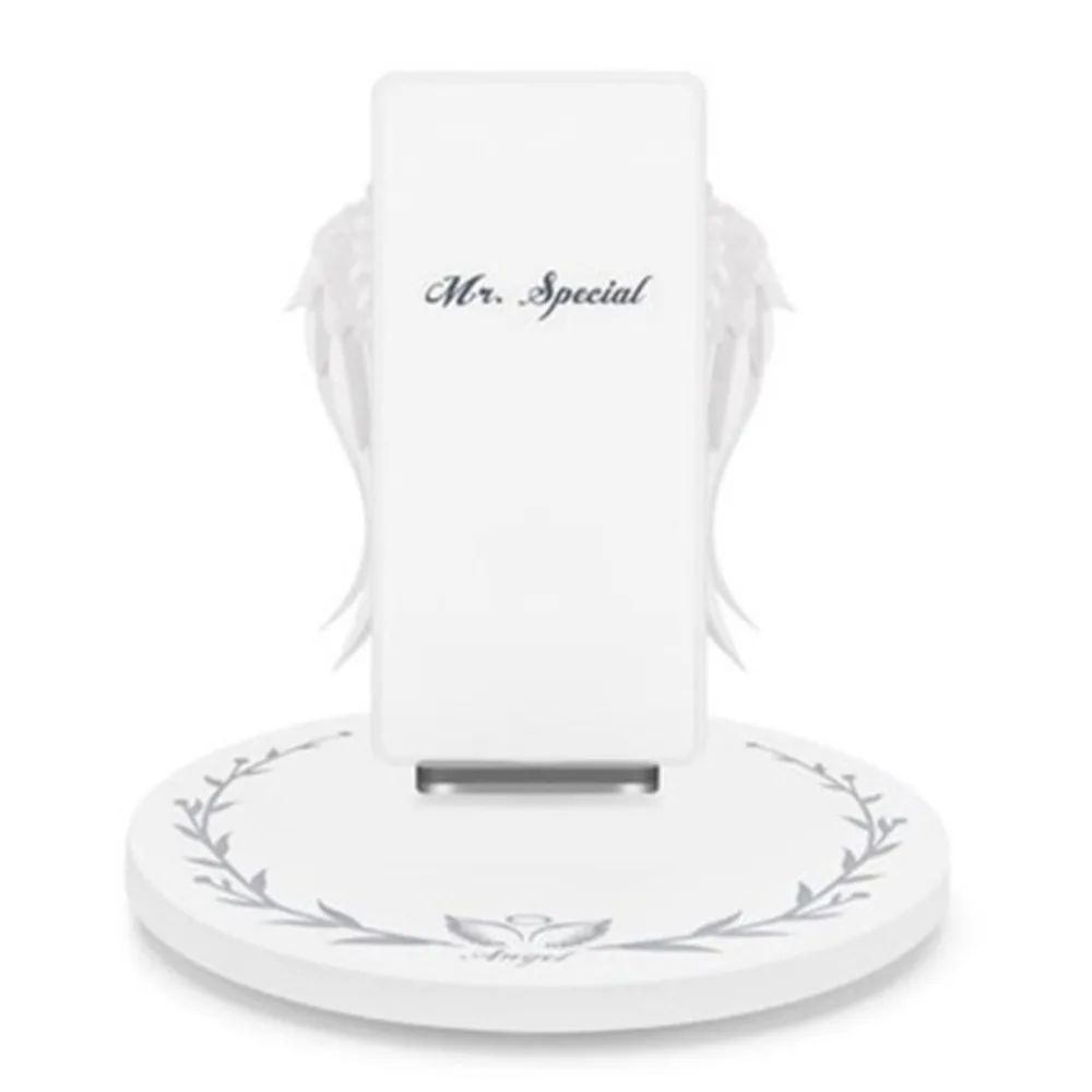 Creative Angel Wings Wireless Charger QI Wireless Charger 10W Fast Charge Vertical Mobile Phone Wireless Charger usb c fast charge