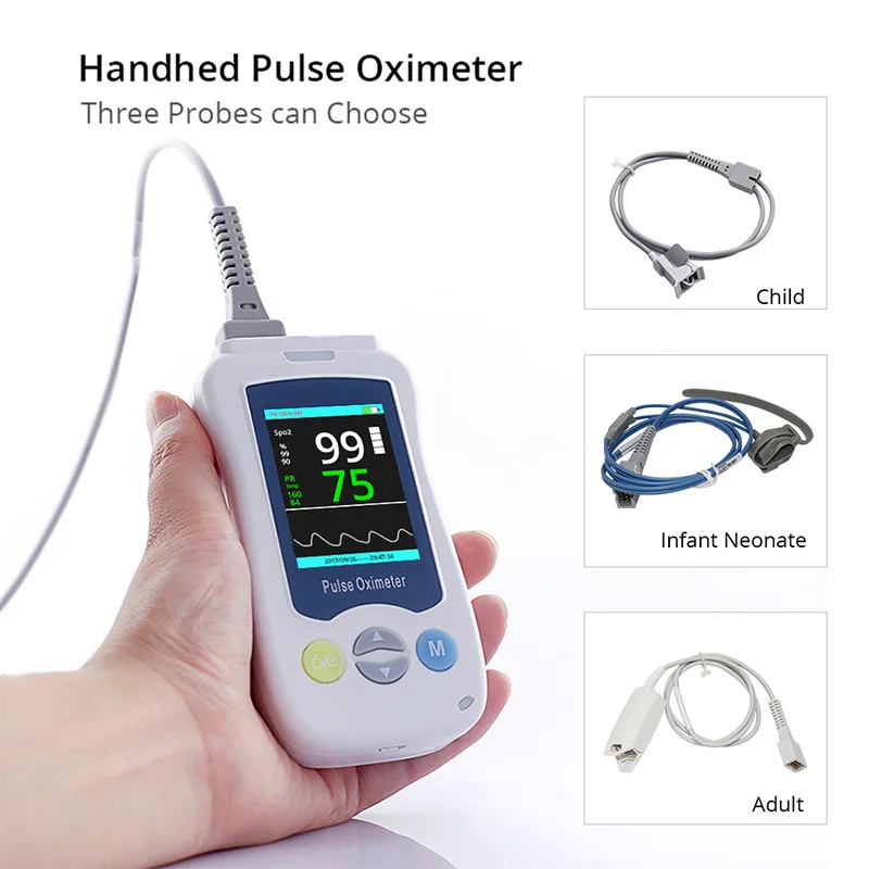 

CN Herb Handhed pulse oximeter Neonatal child adult blood oxygen monitor Blood oxygen saturation monitor free shipping