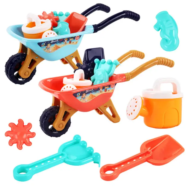 Beach Toys For Kids 6pcs Baby Beach Game Toys Children Sandbox Set Kit Summer Toys For Beach Play Sand Water Game Play Cart 1