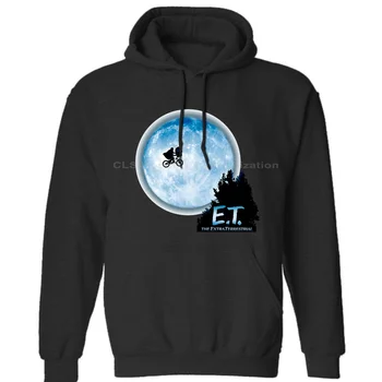 

E.T. ET Extra Terrestrial Movie Bicycle MOON SCENE Heather Unisex Mens Womens Winter Hoodies Sweatshirts Free Shipping