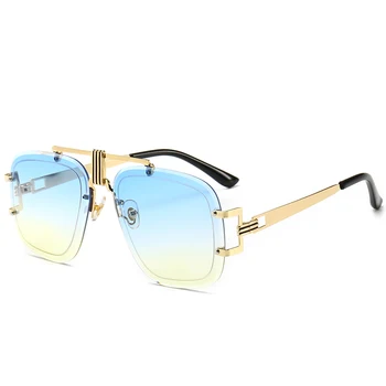 

2019 Luxury women sunglasses vintage oversized Brand Designer FC metel Sun glasses men Female shades