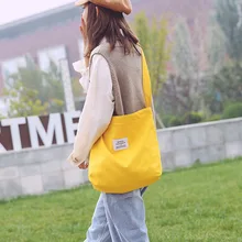 Микро для нового стиля женская Холщовая Сумка в Корейском стиле с надписями через плечо ручная сумка двойного назначения Холщовая Сумка