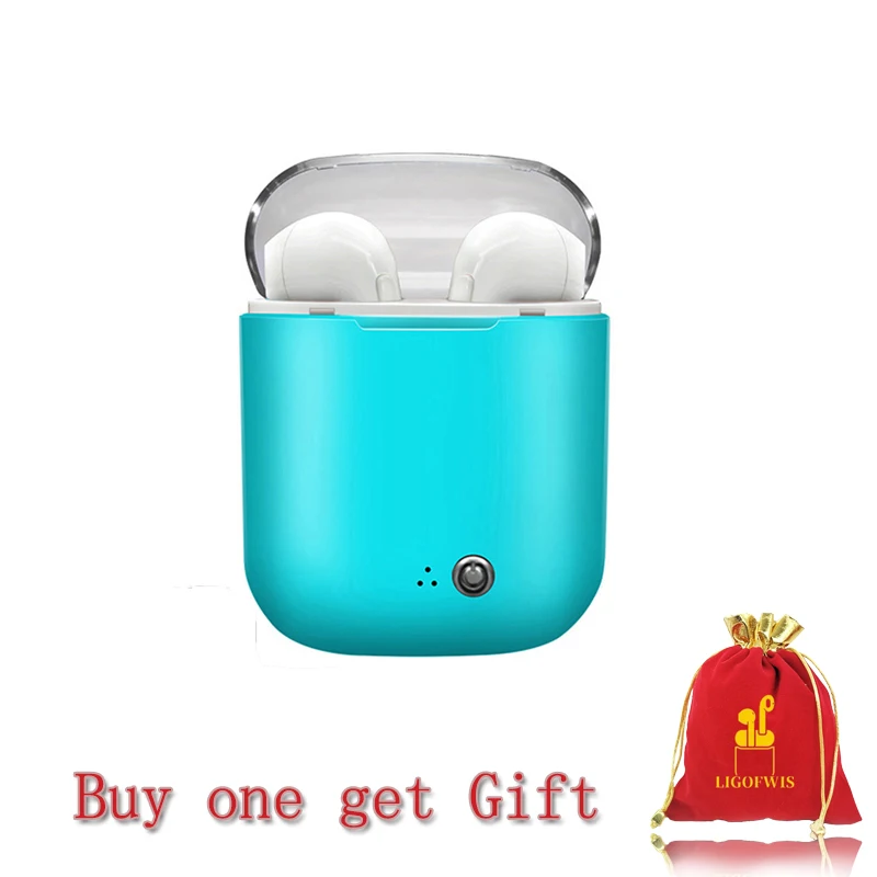 

I7s TWS Wireless bluetooth Earphones with Coloreful Changer Box Mini Bluetooth Earphone Stereo Earbud Headset for Samsung