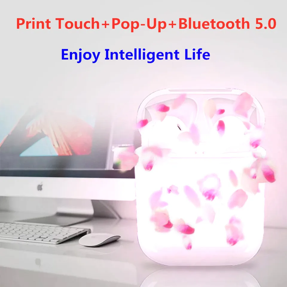 Новинка I15, TWS, мини наушники-вкладыши, Bluetooth 5,0, стерео наушники красного цвета, мобильные бинауральные наушники, сенсорные беспроводные наушники