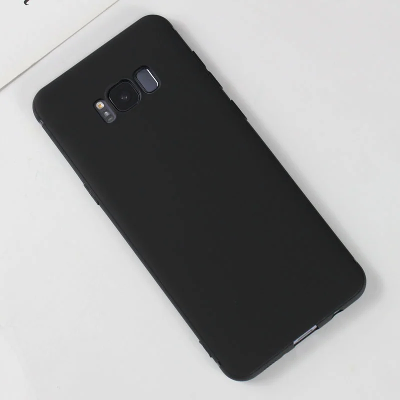 Black 3D мультфильм с тиснением и изображением парные Чехлы для samsung Galaxy S10e S10 Lite S6 S7 край S8 S9 S10 плюс J4 J6 плюс G530 чехол матовый корпус - Цвет: Black