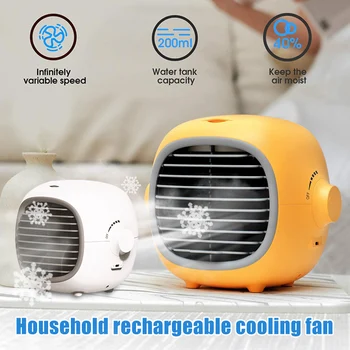 

USB Rechargeable Water-cooled Air Conditioner Desktop Cooling Fan Small Air Cooler for Summer Home I88