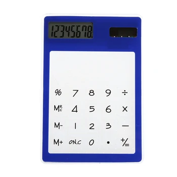 

Ultra Slim Mini Transparent Solar Powered Calculator LCD Touch Screen 8 Digit