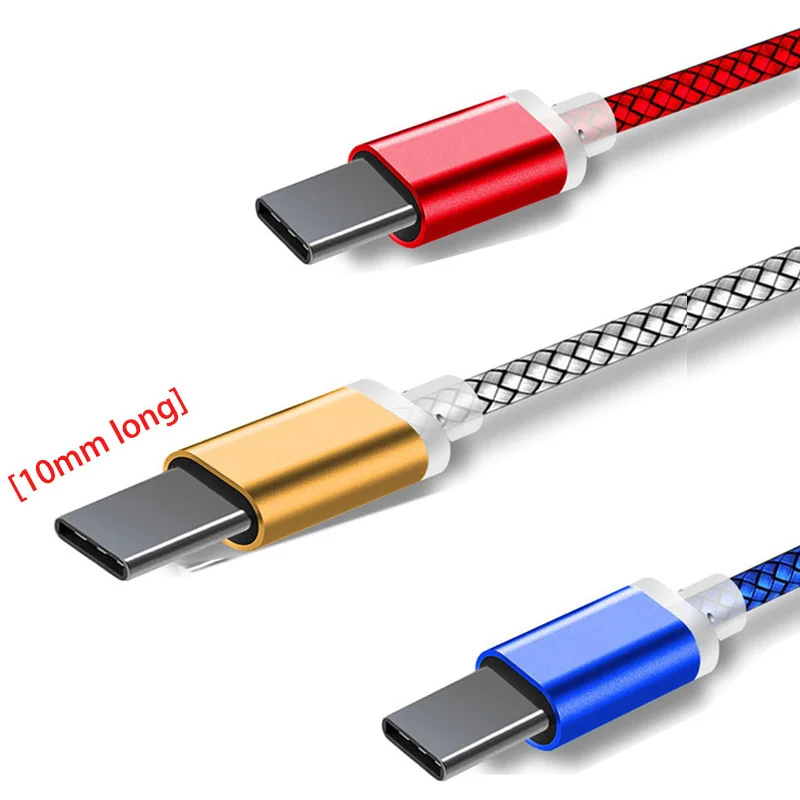 

10mm Long USB Type C Cable Extended Connector Charging Cable For Blackview Oukitel Umidigi Doogee Charger USB-C Type-C Cabel