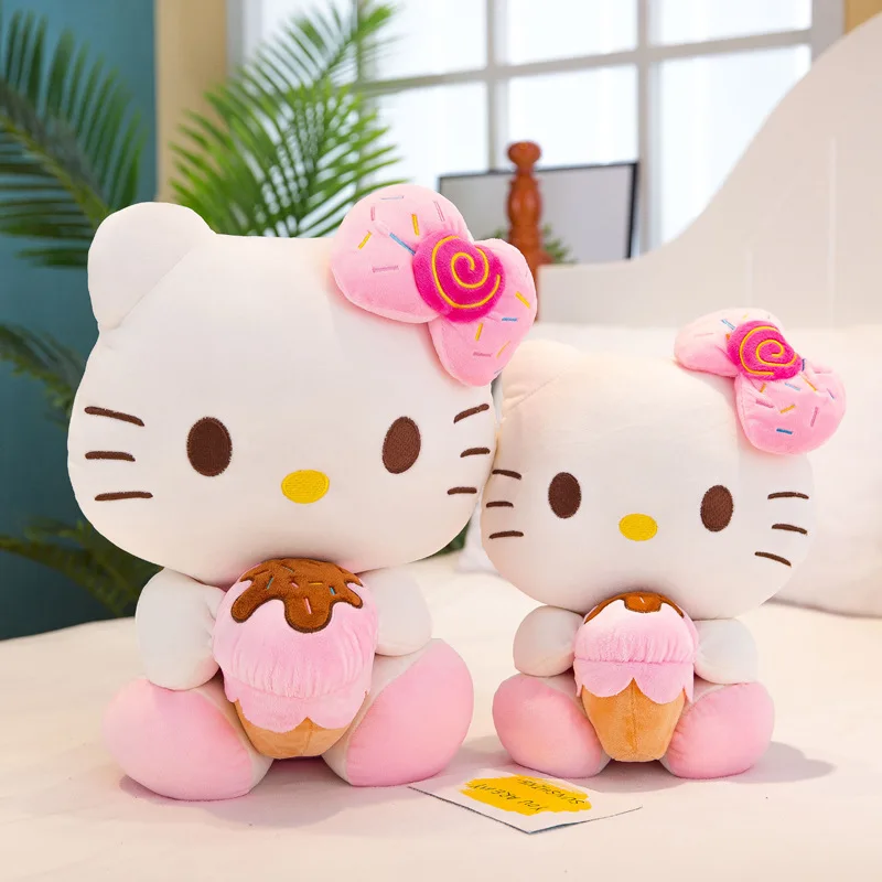 

Ice Cream KT Cat Plush Toys down Cotton Software hello kitty Doll-