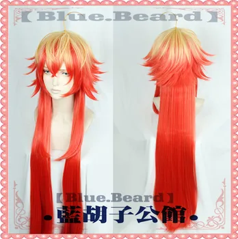 

1pcs FGO Fate Grand Order Cosplay Rama Wig Servant Saber Red-orange Gradient Long Straight Synthetic Hair for Adult