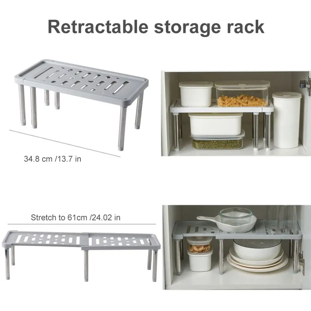 Кухонный стеллаж для хранения съемных тарелок приправ многослойный с большой