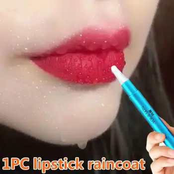 

1Lipstick Raincoat Non-Decolorization Non-stick Cup Anti-fading Makeup Raincoat Transparent Waterproof Perspiration Fixed Makeup