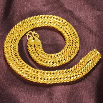 Para siempre no se descolora 18K collar relleno de oro para las mujeres bien Naszyjnik Collares de joyería de cadena de Bijoux Femme Colgante Plata de Ley Mujer