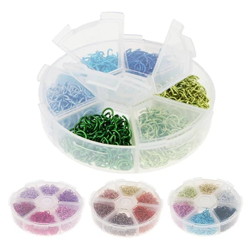 

4 Boxes 6mm Aluminum Open Jump Rings Link Loops fit DIY Keychain/Finding/Jewelry Making Connector, Each Box 1080Pcs