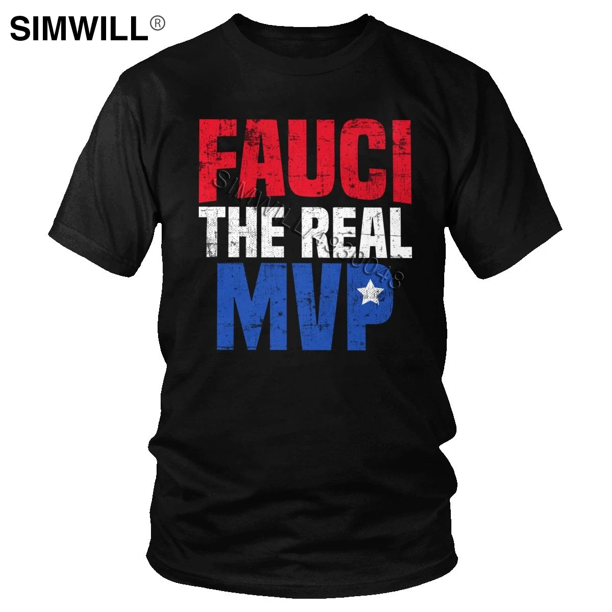 Vintage Distressed Dr Fauci The Real MVP Tee Mens Short Sleeve Soft Cotton T-shirt American Hero T Shirt Quarantine Tshirt Gift | Мужская