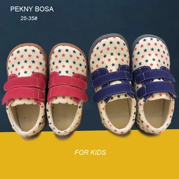 

PEKNY BOSA casual girils boys canvas shoes printed soft bottom children students shoes big size 25-35 barefoot shoes for kids