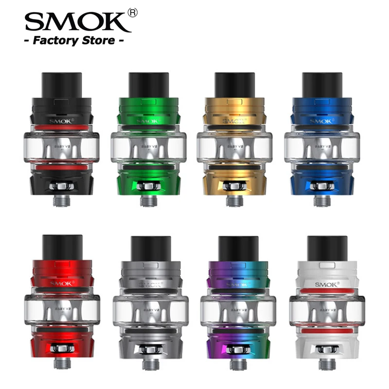 SMOK TFV8 Baby V2 Tank 5 мл стеклянная лампочка V8 A1 S1 в катушке 510 вапорайзер с резьбой