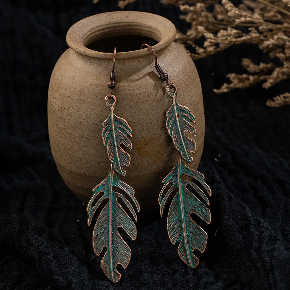 Несколько старинных этнические Boho Висячие серьги-капли в подарок для женщин Женский юбилейный Свадебный вечерние свадебные ювелирных изделий - Окраска металла: E022025