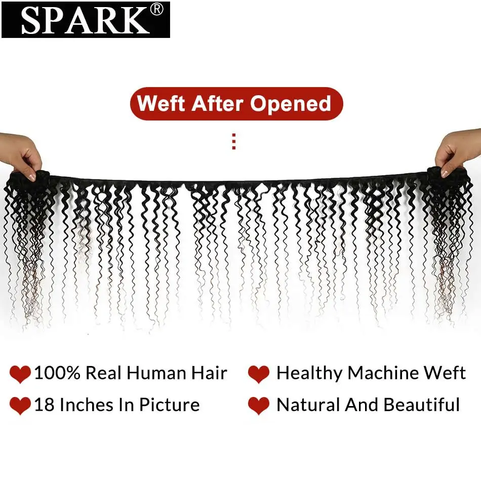 Spark бразильские афро кудрявые Омбре человеческие волосы 3/4 пучки с закрытием remy волосы переплетения пучки могут сделать парик наращивание волос