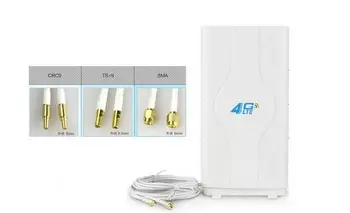 

50pcs 700~2600mhz 88dbi 3g 4g Lte Antenna Mobile Antenna 2* SMA/2* CRC9/2* TS9 Male Connector Booster Mimo Panel Antenna