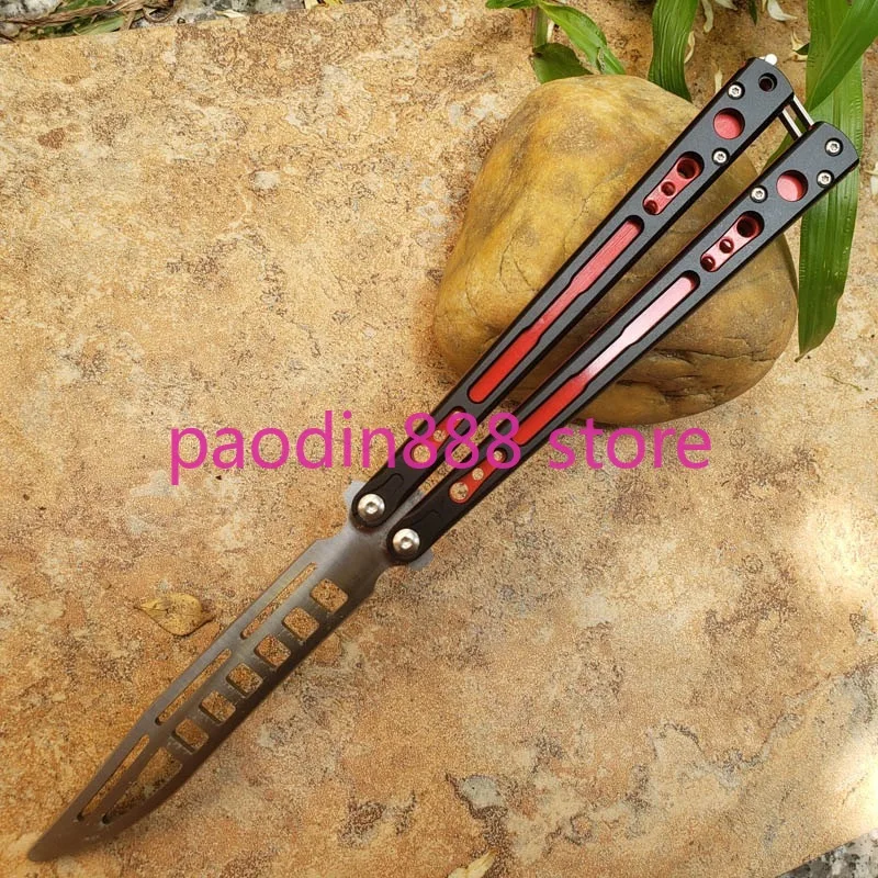 New Arrivals The One Chimera Butterfly Trainer Jilt Knife D2 Blade Sandwich Handle Bushing System Free-swinging Pocket Knives |