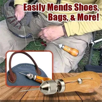 

Leather craft Sewing Tool kit Manual Speedy Stitching Machine Heavy Repair Tool for Leather craft Canvas Leather DIY Sewing Tool