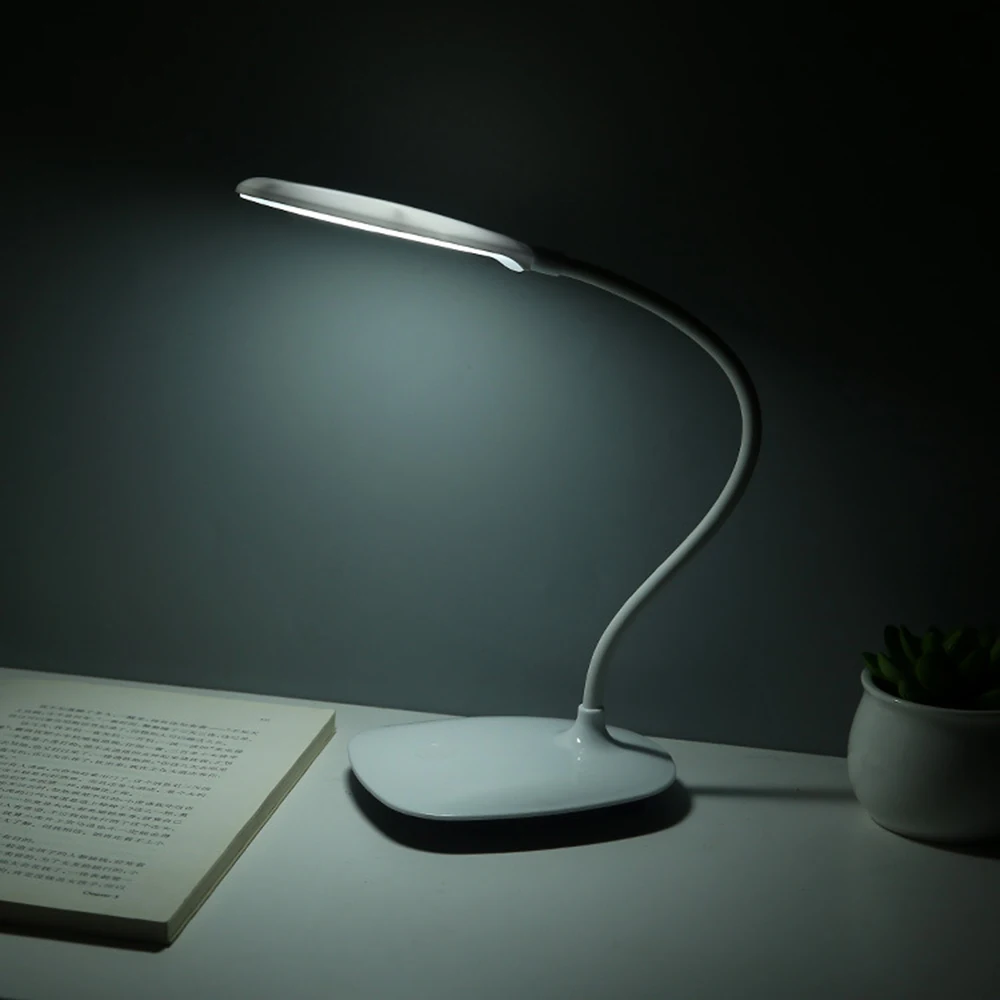 ED столы Настольная лампа 3 режима затемнения настольный свет для чтения USB аккумуляторная Ночная лампа сенсорный выключатель Flexo дампы стол