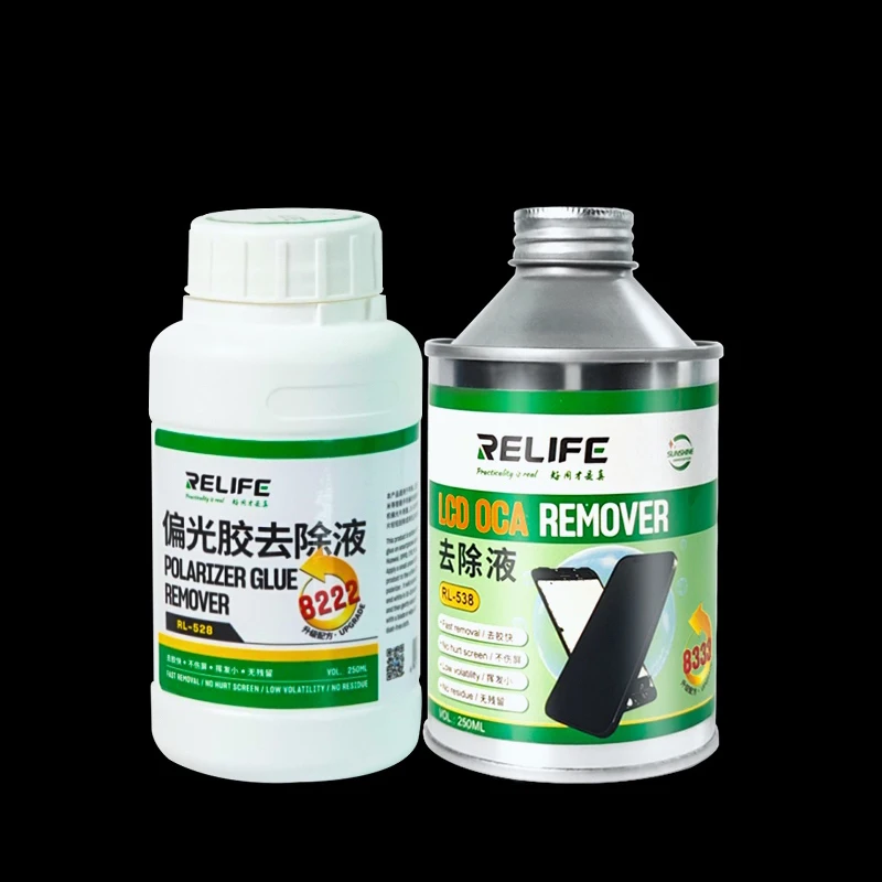 8333/8222 250Ml Oca Remover Remover Liquido Polarizzatore Remover Per Iphone Samsung Mac Lcd Soluzione Di Riparazione Dello Schermo Liquido Detergente