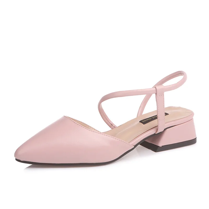 Розовый Г. primavera y verano nueva moda boca baja sevienalho grueso con sandalias de confort casual conjunto de zapatos de pie - Цвет: Розовый