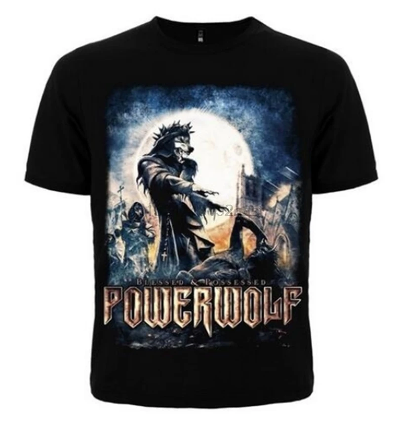 POWERWOLF 3D напечатаны Wo мужские футболки P02 2018 новые модные | Мужская одежда
