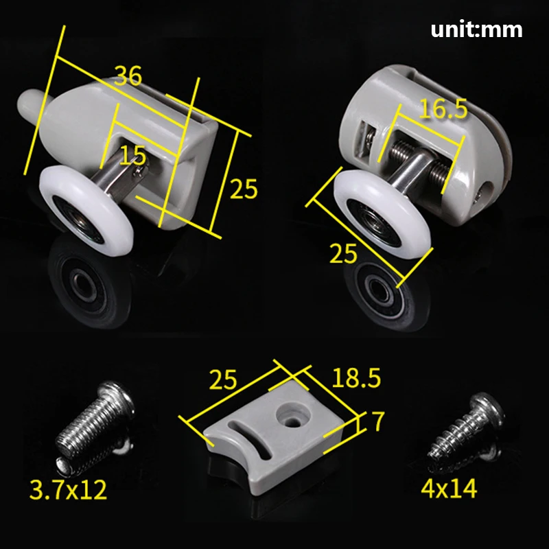 Колеса двери ролик ABS+ нержавеющая сталь ржавчины-доказательство товары для дома Аппаратные средства