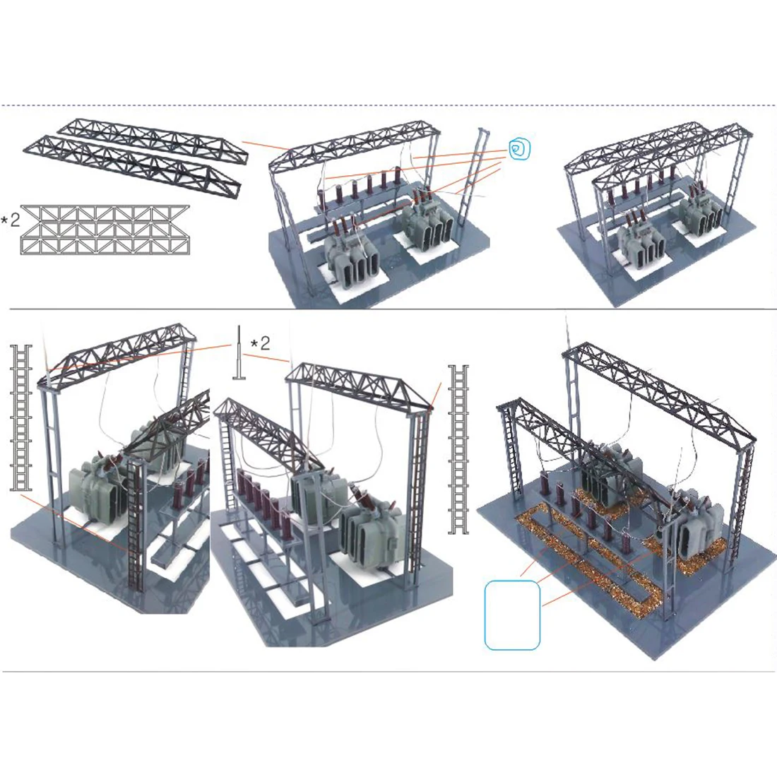 1: 87 HO Масштаб Поезд Модель подстанции модель для песка стол Модель Строительный комплект