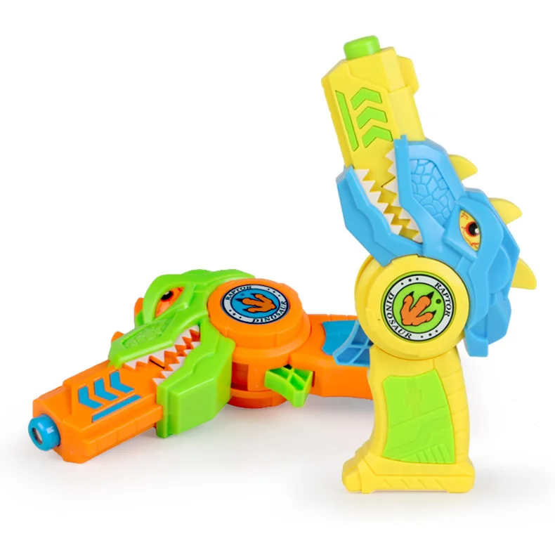 1 шт цвет случайный игрушечный пистолет динозавр музыкальный светильник проекция пластиковая модель для детей мальчиков Крытая игра на открытом воздухе Прямая поставка