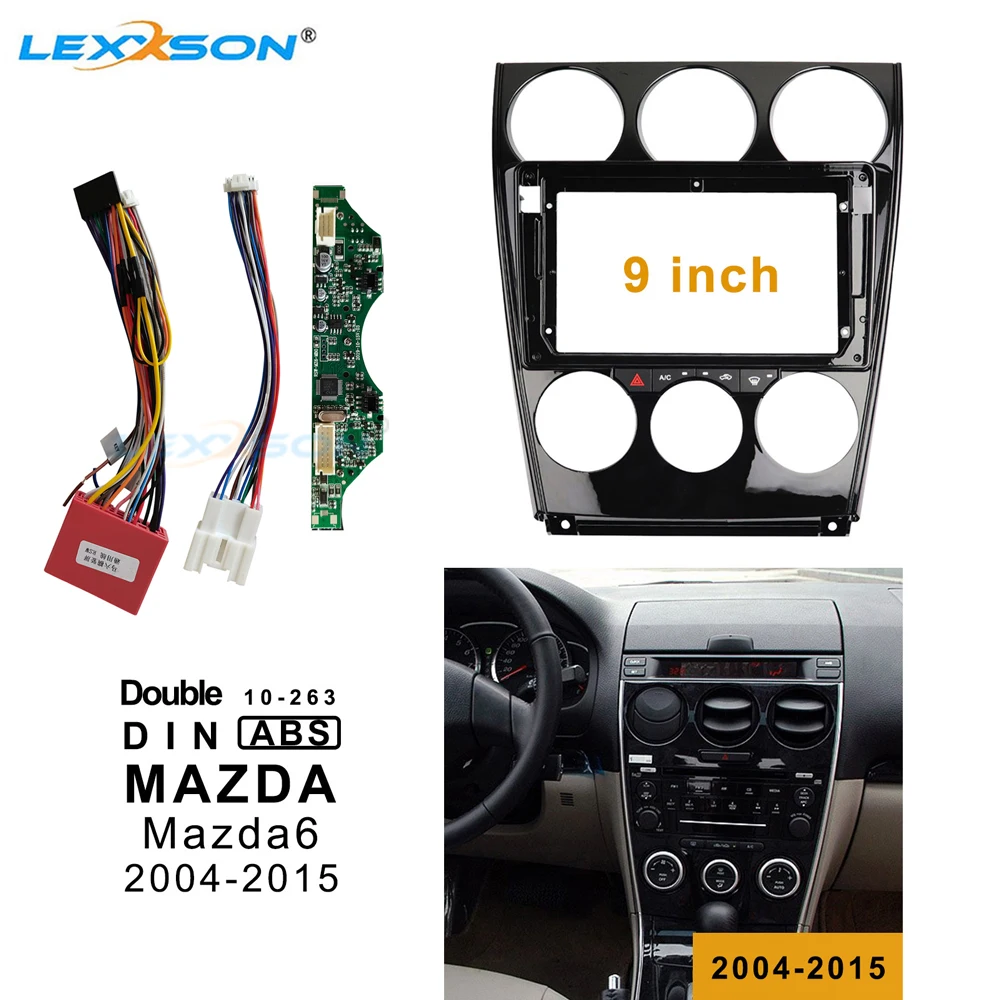 Автомобильные комплекты Fascia ДЛЯ Mazda 6 2004 2015 One/ Double Din 9 дюймов Автомобильная рамка +