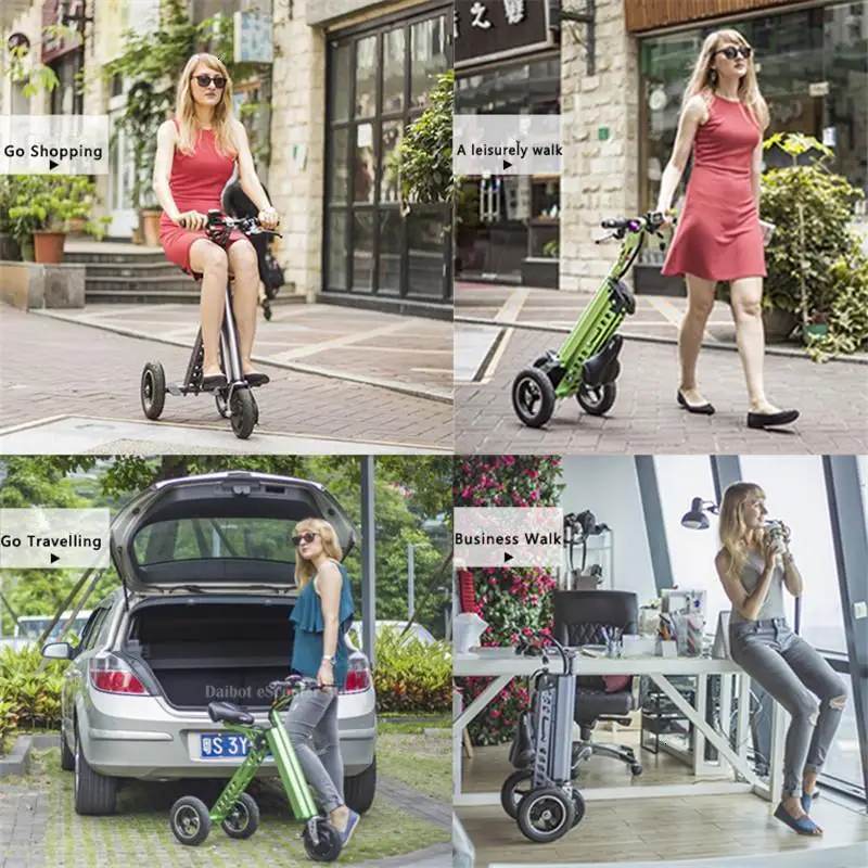 Daibot Folding Three Wheels Electric Scooter Electric Scooters 8'' 250W 36V Portable Electric Bikes Adults With Double Absorber  (17)