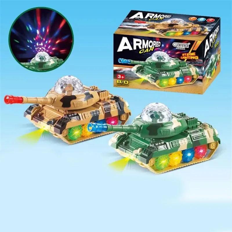 

CHILDREN'S Plastic Toys Model Electric Tank Firefighting Military Engineering Toy Universal Flash Car Model