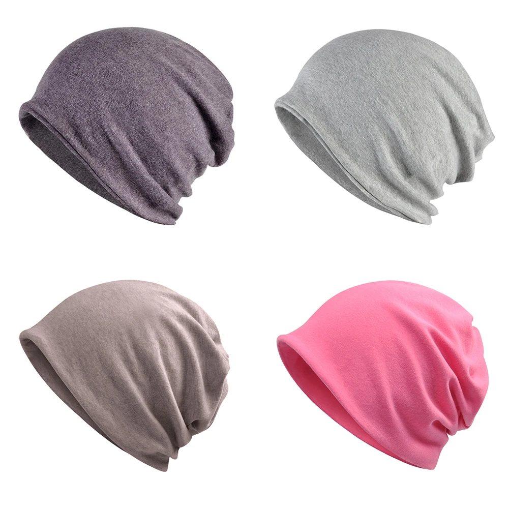Повседневный однотонный цветной хвост Beanie шарф для мужчин и женщин двухслойная шапка мешковатая шапка